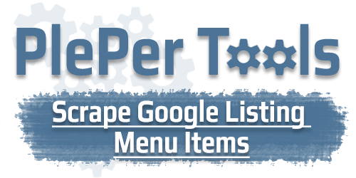 Scrape Google Menu (GBP) API tool
